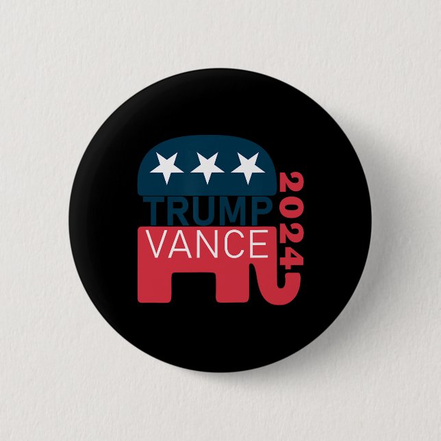 Vance 2024 President Vote Usa Election Maga  6 Cm Round Badge (Front)