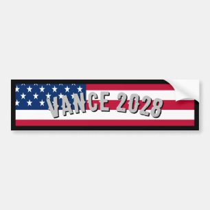 Vance 2028 American Flag Bumper Sticker