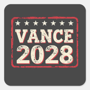 Vance 2028 For president Election Trump Republican Square Sticker