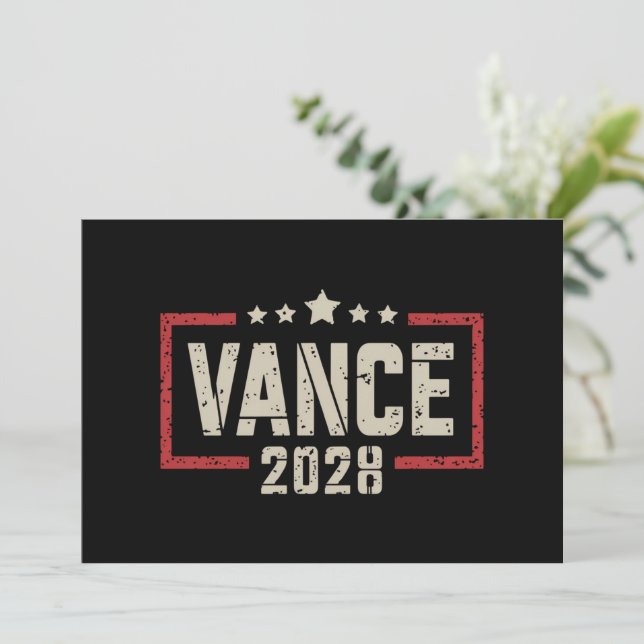 Vance 2028 President Election Campaign US Flag  Invitation (Standing Front)