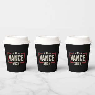 Vance 2028 President Election Campaign US Flag  Paper Cups