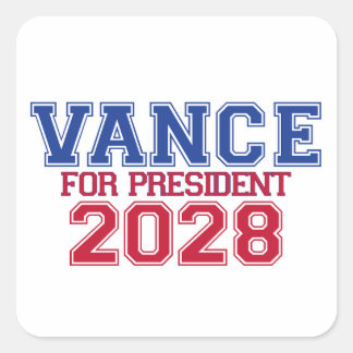 Vance for President (varsity) Square Sticker