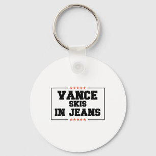 Vance Skis In Jeans Funny Skiing Anti Jd Vance Quo Key Ring