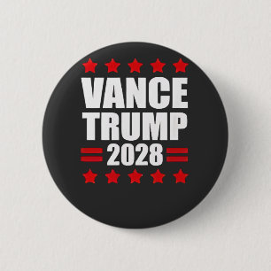 Vance Trump Presidential Election 2028 Political   6 Cm Round Badge