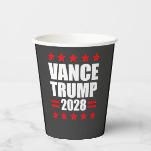Vance Trump Presidential Election 2028 Political Paper Cups
