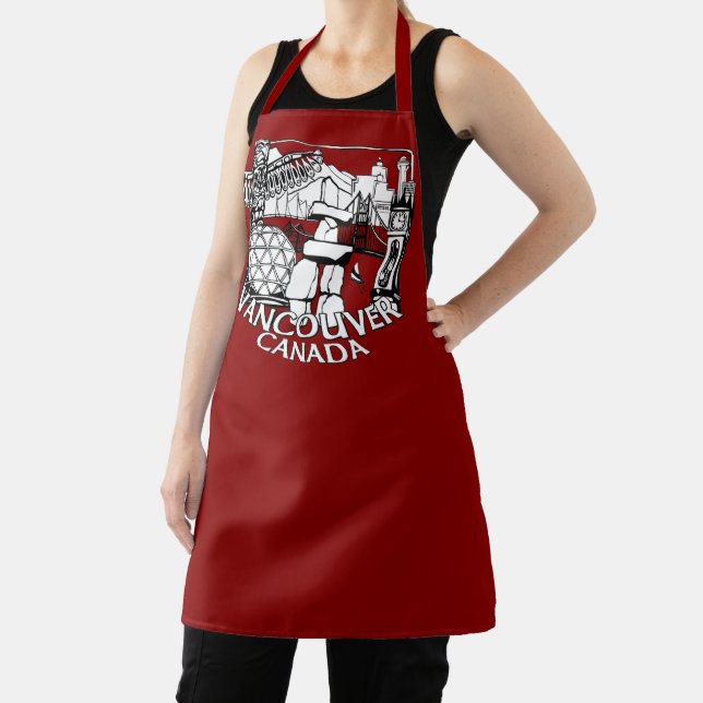Vancouver Apron Vancouver Landmark Souvenir Aprons (Insitu)