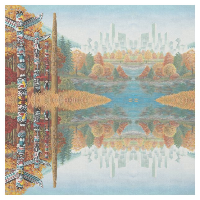Vancouver Art Fabric Vancouver Totem Art Fabric (Swatch)