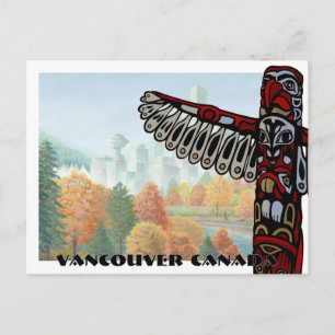 Vancouver Art Postcard Vancouver Totem Pole Cards