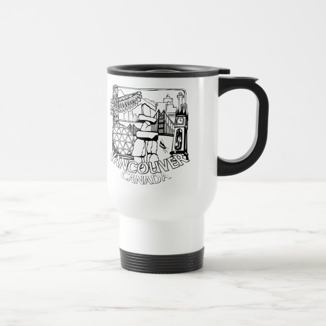Vancouver BC Canada Coffee Cups Mugs & Glasses (Right)