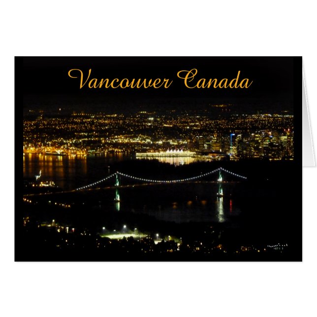 Vancouver BC Souvenir Cards Custom Vancouver Cards (Front Horizontal)