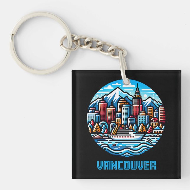 Vancouver British Columbia Canada Key Ring (Front)
