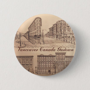 Vancouver Buttons Souvenir Buttons Gastown Art