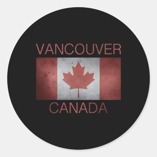 Vancouver Canada Bc Classic Round Sticker (Front)