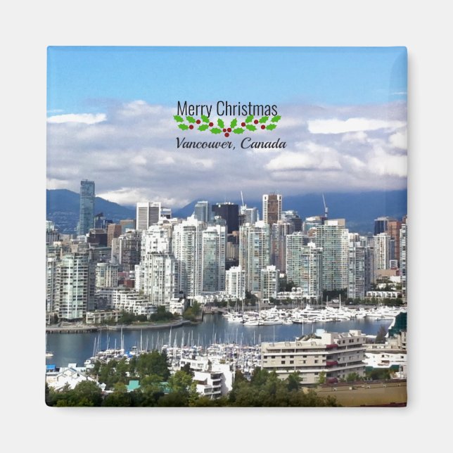 Vancouver Canada Christmas Magnet (Front)