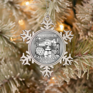 Vancouver Canada Christmas Ornaments Personalised