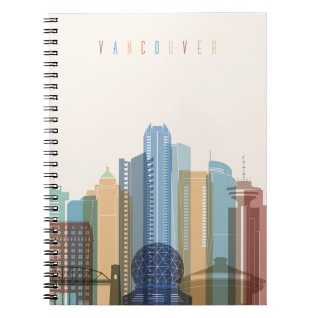 Vancouver, Canada | City Skyline Spiral Notebook (Front)