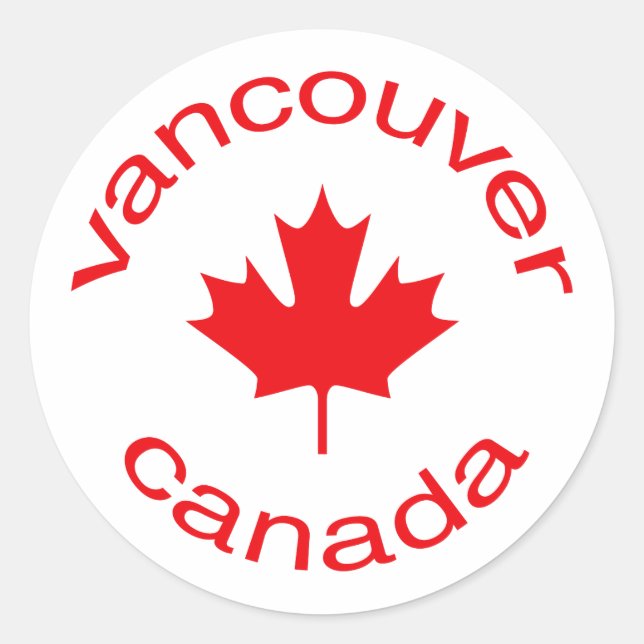 Vancouver Canada Classic Round Sticker (Front)