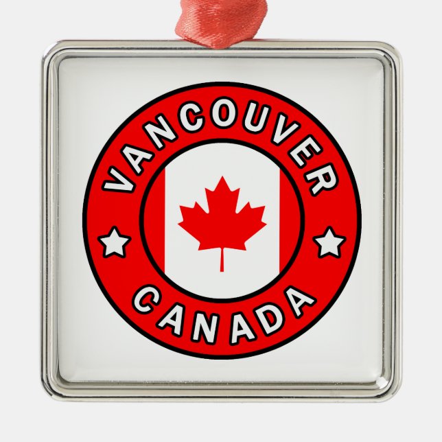 Vancouver Canada Metal Tree Decoration (Front)