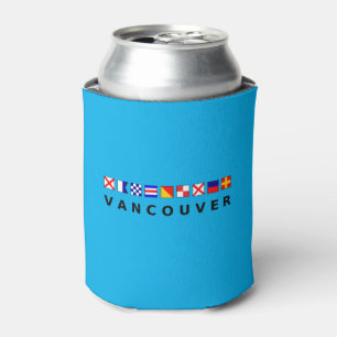 Vancouver Canada Nautical Sailing Flags Color Can Cooler