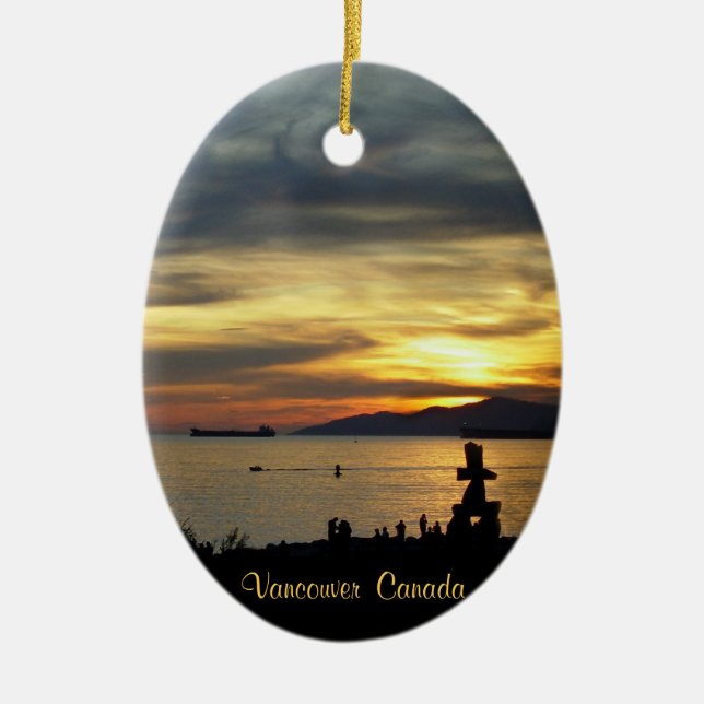 Vancouver Canada Ornament Custom Vancouver Gifts (Front)