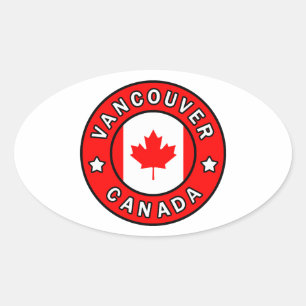 Vancouver Canada Oval Sticker