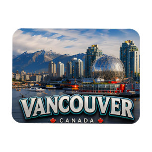 Vancouver Canada Pacific Mountains Urban Travel 🌲 Magnet