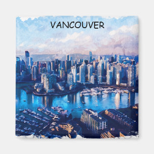 Vancouver Canada Panorama View Magnet