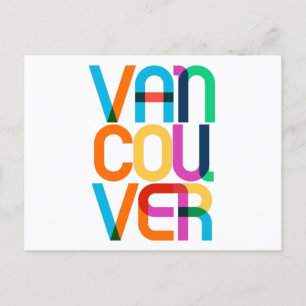Vancouver Canada Pop Art Letters Postcard