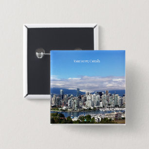 Vancouver Canada Skyline 15 Cm Square Badge