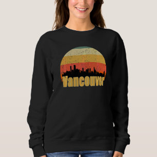 Vancouver Canada Skyline Silhouette Sunset I Love  Sweatshirt