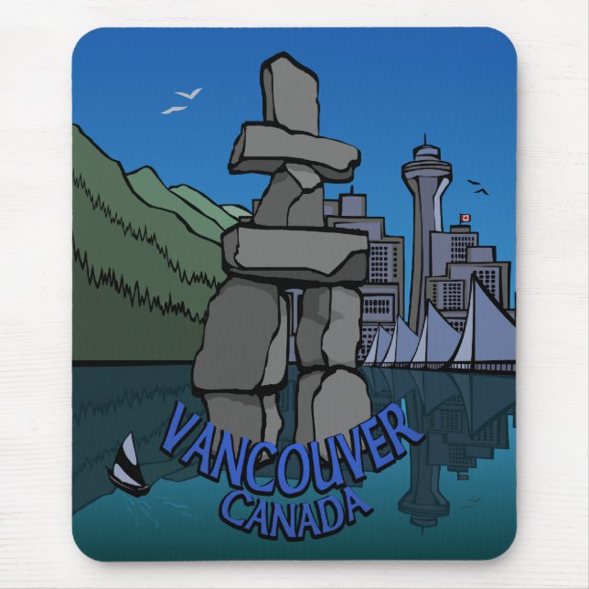 Vancouver Canada Souvenir Mousepad Inukshuk (Front)