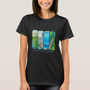 Vancouver Canada Travel Trip Brushstroke Souvenir T-Shirt