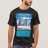 Vancouver Canada Vintage Minimal Travel Poster 