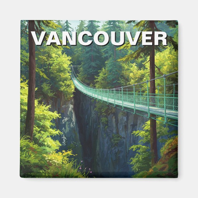 Vancouver Capilano Suspension Bridge Travel Magnet (Front)