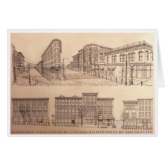 Vancouver Cards Souvenir Cards Gastown Art Cards (Front Horizontal)