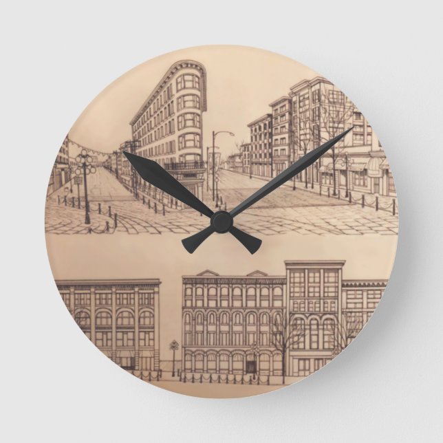 Vancouver Clock Gifts Decor Gastown Wall Clock (Front)