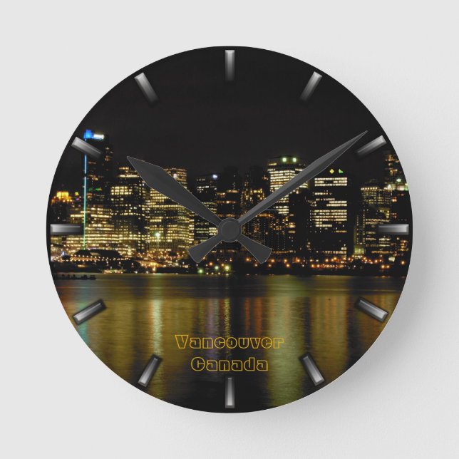 Vancouver Clock Gifts Decor Vancouver Wall Clock (Front)