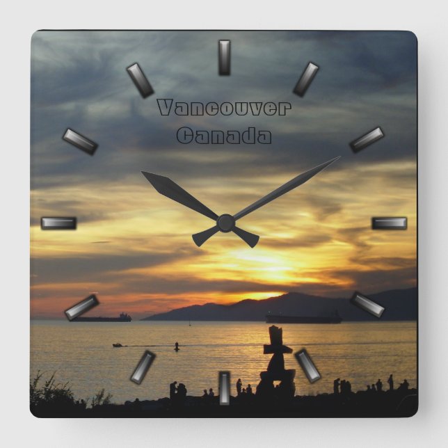 Vancouver Clock Personalised Vancouver Wall Clock (Front)