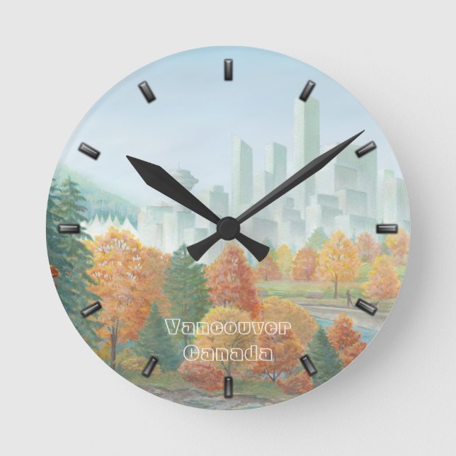 Vancouver Clock Personalized Vancouver Wall Clock (Front)