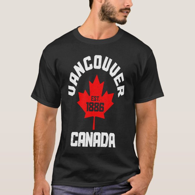 Vancouver Est 1886 British Columbia Canada Canadia T-Shirt (Front)