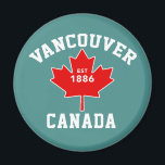 Vancouver Flag Est 1886 Canada Independence Day Magnet<br><div class="desc">Magnet</div>