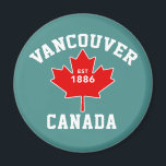 Vancouver Flag Est 1886 Canada Independence Day Magnet<br><div class="desc">Magnet</div>