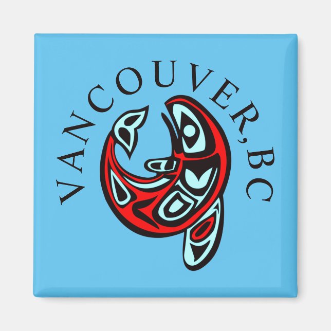 Vancouver Haida Orca Totem Tattoo Killer Whale Magnet (Front)