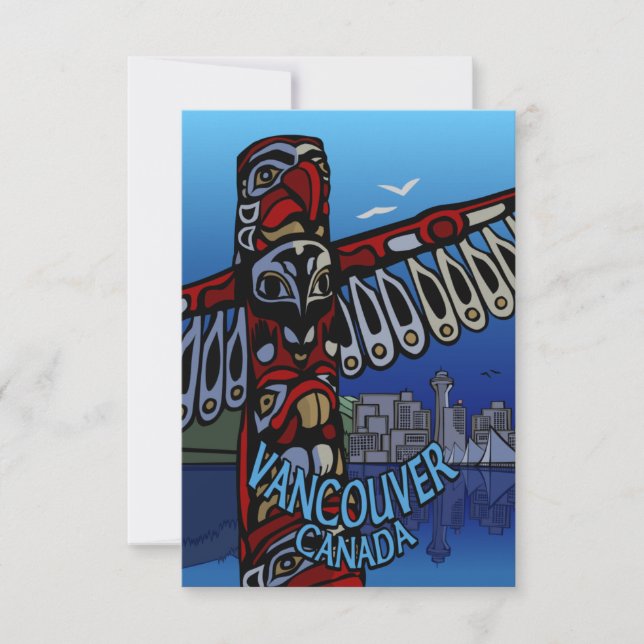 Vancouver Invitations Personalised Vancouver RSVP (Front)