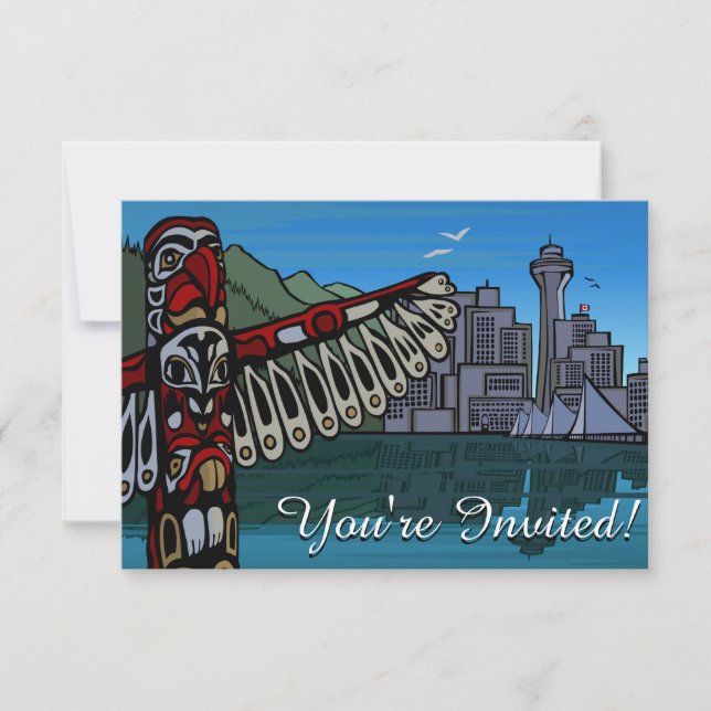 Vancouver Invitations Personalised Vancouver RSVP (Front)