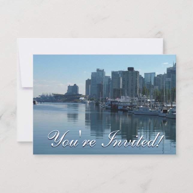 Vancouver Invitations Personalised Vancouver RSVP (Front)