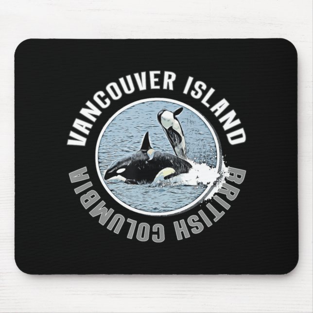 Vancouver Island BC Canada Orca Whales Adventure K Mouse Pad (Front)