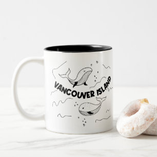 Vancouver Island Canada Whales Two-Tone Coffee Mug