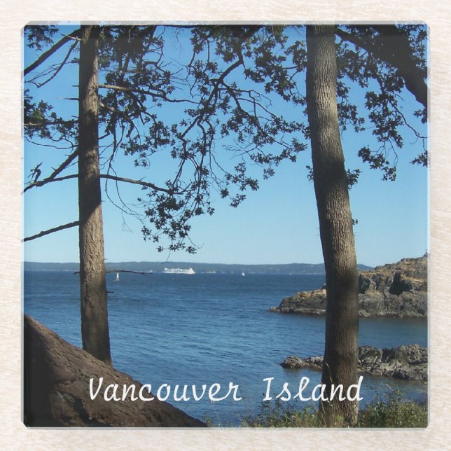 Vancouver Island Glass Coaster (Front)