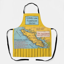 Vancouver Island Vintage Map Apron